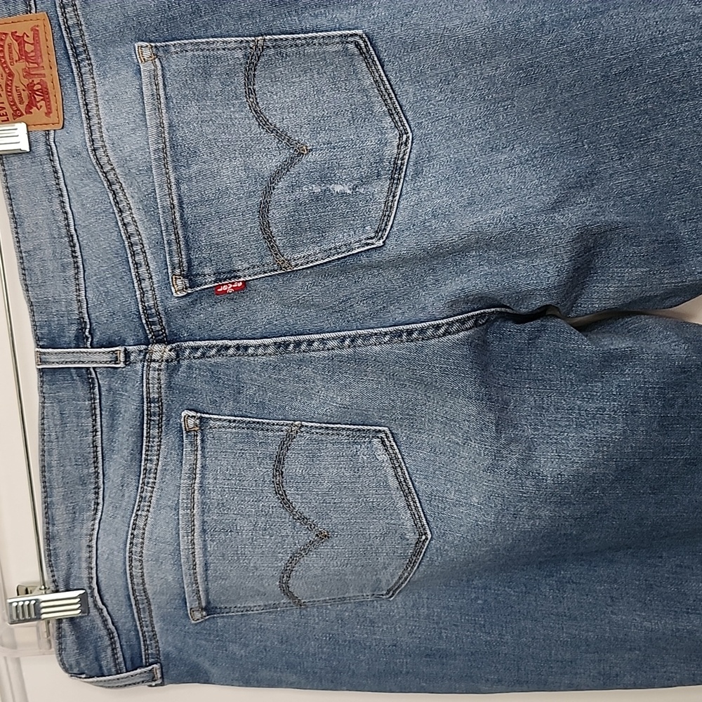Levi's Classic Blue Distressed Skinny Women Jeans, 33 - Picture 9 of 14